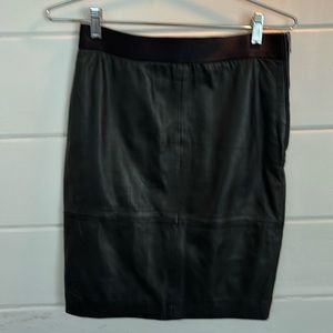 Reiss leather skirt